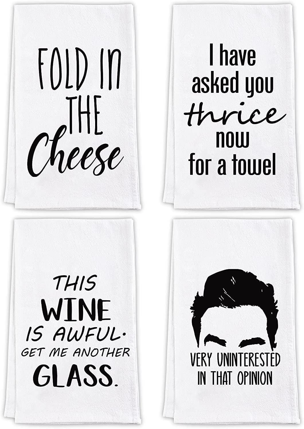 Gray Funny Dish Towel Flour Sack Kitchen Towel White or Gray Farmhouse Kitchen Decor Sweet Housewarming Gift One Spicy Meatball 