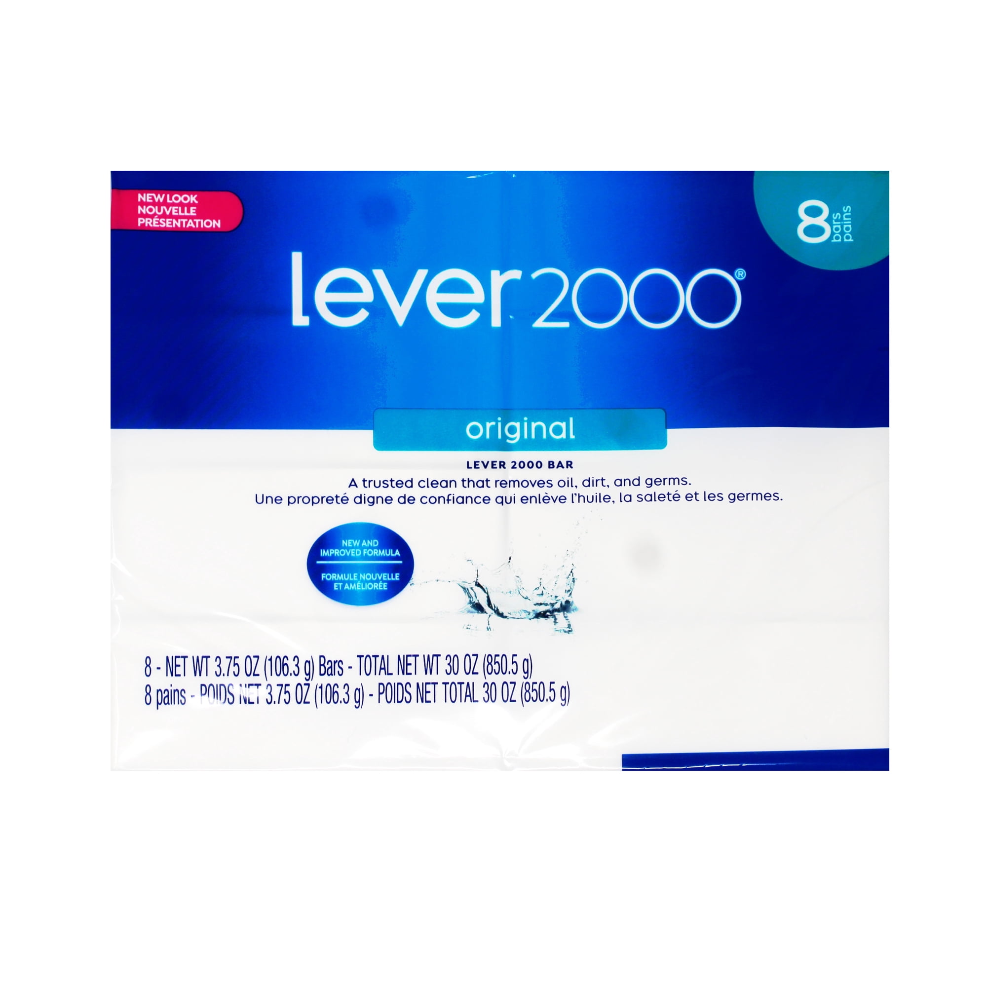 Lever 2000 original bar, 3.75 oz Bars (Pack of 8)