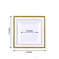thumbnail image 4 of BalsaCircle 10 Pieces 7" White Gold Trim Plastic Square Plates Disposable Tableware, 4 of 8