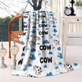 thumbnail image 2 of White Cow Milk Cloud Pattern Blanket,Comfortable Soft Lamb Wool Throw Blanket,All Season,Warm Lightweight Blankets for Sofa Bed Couch Living Room Chair,40"x50", 2 of 4
