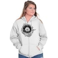 thumbnail image 5 of Whale Compass Free Spirit Animal Zip Hoodie Sweatshirt Women Brisco Brands L, 5 of 6