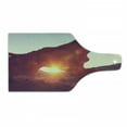 thumbnail image 1 of Canyon Cutting Board, Sun Reflections over Cave Shaped Little Cliff Hot Region Artifact Photography, Decorative Tempered Glass Cutting and Serving Board, Wine Bottle Shape, Orange, by Ambesonne, 1 of 1