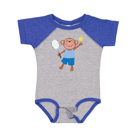 

Inktastic Tennis Monkey Kids Gift Baby Boy Bodysuit