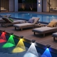 thumbnail image 4 of Solar Poolside Lights, RGB Night Light for Above Ground & Inground Pools Edge Decor,Outdoor Waterproof Wireless LED Ambient Lighting for Swimming Pool Decorations Accessories Stuff(Black), 4 of 6