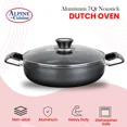thumbnail image 5 of Alpine Cuisine 7 Quart Non-stick Stock Pot with Tempered Glass Lid and Carrying Handles, Multi-Purpose Cookware Aluminum Dutch Oven for Braising, Boiling, Stewing, 5 of 8