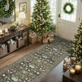 thumbnail image 2 of YOUFORTONG Washable 2x8 Hallway Runner Rug,Vintage Water-Resistant Non Slip Indoor Rug,Ultra Soft Low Pile Floor Mat for Kitchen Entryway Living Room Bedroom Bathroom Dining Room,Green, 2 of 6