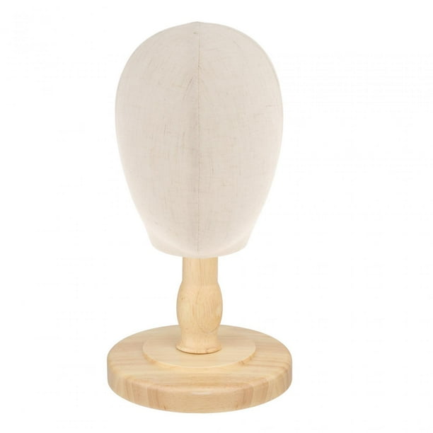Perchero de madera con forma de cabeza de maniquí para niños, expositor multiusos independiente Marrón claro