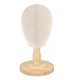 thumbnail image 1 of Perchero de madera con forma de cabeza de maniquí para niños, expositor multiusos independiente Marrón claro, 1 of 9