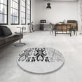 thumbnail image 4 of Ahgly Company Machine Washable Indoor Square Transitional Gray Area Rugs, 4' Square, 4 of 7