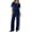 Navy, variant on 2 Piece Sets for Women Matching Sets Summer Outfits Resort Wear Short Sleeve Lounge Set Wide Leg Pants with Pockets