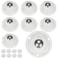 thumbnail image 1 of Uxcell Paquete de 8 Ruedas de Caster Autoadhesivas para Electrodomésticos, Bolas de Acero Niqueladas, Ruedas Pequeñas de Rotación 360°, 1 of 7