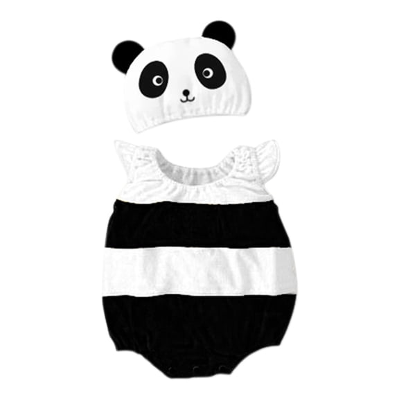 XXWXYD Toddler Baby Animal Jumpsuit Plush Sleeveless Romper with Hat, Cute Halloween Cos-play Outfit for Girl Boy, Warm Adorable 2PCS Set