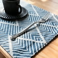 thumbnail image 5 of Fennco Styles Chevron Classic Cotton Blend Placemat Navy Blue 12 x18 Inch, Set of 4 - Dinner Placemats for Everyday Use, Banquets, Christmas, Special Events and Home D?cor, 5 of 5