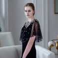 thumbnail image 6 of Gieenan Graceful Bridal Shawl for Special Event Wrap Shawl Jeweled Decoration Supplies, 6 of 13