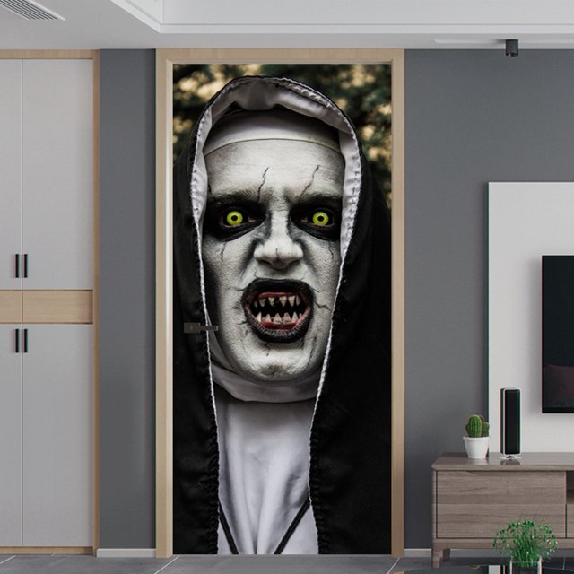 Adhesivo Decorativo Para Puerta De Halloween, Adhesivo Para Puerta De Terror, Extraíble Para Puertas De Ventana De Pared, Decoración Del Hogar ANGGREK Ocean Broad Surfboard Fins