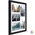 thumbnail image 4 of MBC MAT BOARD CENTER, 11x14 Gallery Collage Picture Frames, Made of Solid Wood with Real Glass, Black, 5-Opening Display 4x6 Inch Photos with Mat or 11x14 Picture Without Mat for Wall Decor, 4 of 7