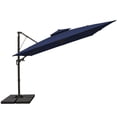thumbnail image 3 of FUNDAZE 10x10ft Cantilever Patio Umbrella with Cross Base & Cover, Waterproof UV Resistant for Garden Poolside Cafe & Deck, Navy Blue, 3 of 12