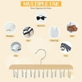 thumbnail image 2 of AcerichFad 4 Pack Belt Hangers for Clothes, Wooden Tie Hanger with 56 Hooks, 360° Swivel Space Saving Clothes Racks Closet Organizers, Nature, 2 of 7