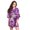 Modena, variant on Women Fashion Sleepwear Peacock And Blossom Soft Bathrobe V Neck Satin Short Robe for Wedding Party S-2XL