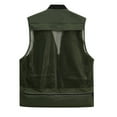 thumbnail image 3 of AZoiNM Men's Multi-Pocket Outdoor Vest Detachable Back Zippered Sleeveless Jacket All Season, 3 of 9