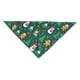 thumbnail image 3 of Bufanda triangular con estampado navideño para perro, bandana para perros muñeco de nieve verde, 3 of 6