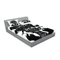 thumbnail image 2 of Ambesonne Saying Fitted Sheet & Pillow Sham Set, Voice of Sea Soul, Queen, Charcoal Grey White, 2 of 2