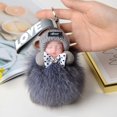 thumbnail image 1 of LLavero de bebé durmiendo con pompón, llaveros de muñeco de peluche esponjoso bonito, bolsos para mujer y niña, llaveros, llavero de coche, regalo, decoración encantadora xuanjing unisex, 1 of 2
