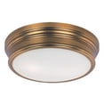 thumbnail image 1 of Maxim Fairmont 13" Two Light Flush Mount Light Fixture, Aged Brass Finish, 1 of 1