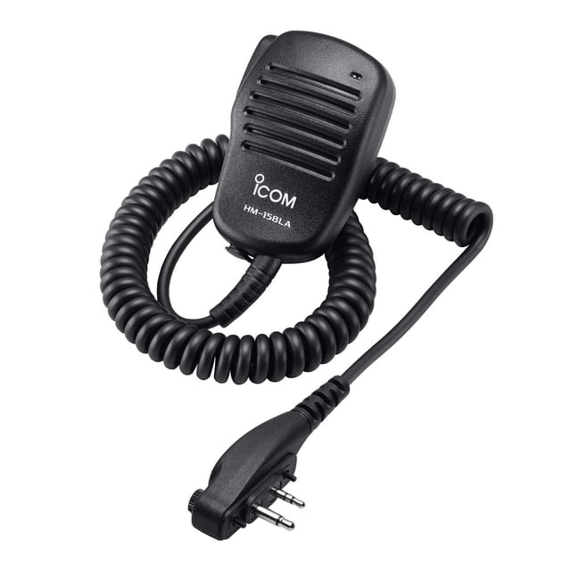Micrófono con altavoz ICOM HM-158LA con clip de cocodrilo