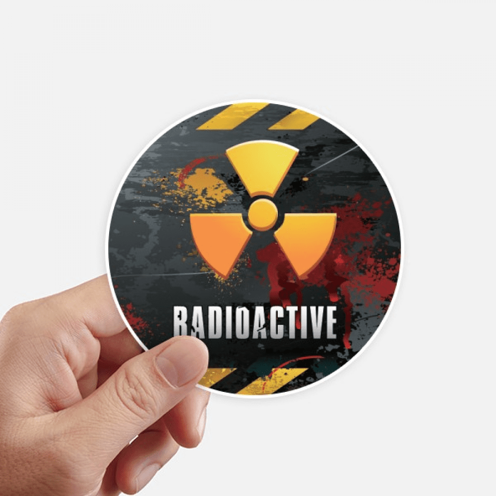 Logo Radioactive Substances Warning Sticker Round Wall Suitcase Laptop
