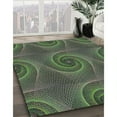 thumbnail image 3 of Ahgly Company Machine Washable Indoor Square Transitional Dark Forest Green Area Rugs, 3' Square, 3 of 7