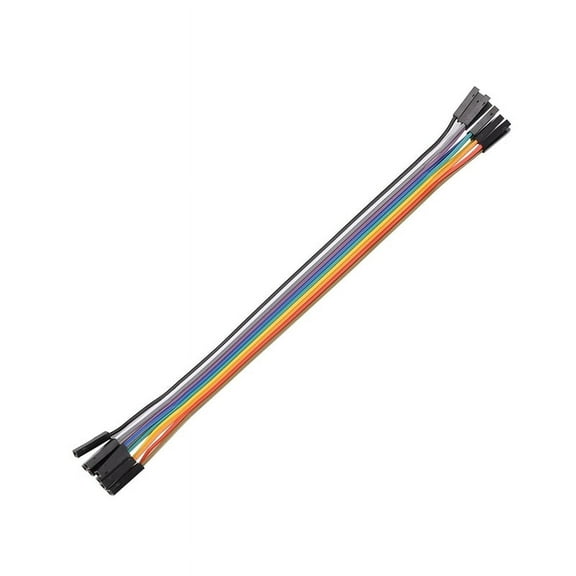 10PCS 20CM Female to 1 Pin Plug Jumper Cable Wires Multicolor