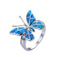 thumbnail image 2 of Opvise Decorative Good-Looking Women Ring Gift Elegant Rhinestone Butterflies Ring Jewelry Accessaries, 2 of 8