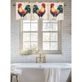 thumbnail image 6 of Rooster Valances for Windows Retro Chicken Farm Animal Rustic Country Kitchen Valance Curtain Rod Pocket Small Curtains for Cafe Bathroom Laundry Basement 42" x 12", 6 of 8