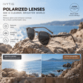 thumbnail image 6 of IVYTIG Narrow Retro Keyhole Polarized UV400 Protection Unisex Sunglasses, Pantos Round, Gradient Smoke, 6 of 7