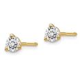 thumbnail image 2 of 14K Yellow Gold Earring Stud Women'S Diamond Lab Grown Round, 2 of 2