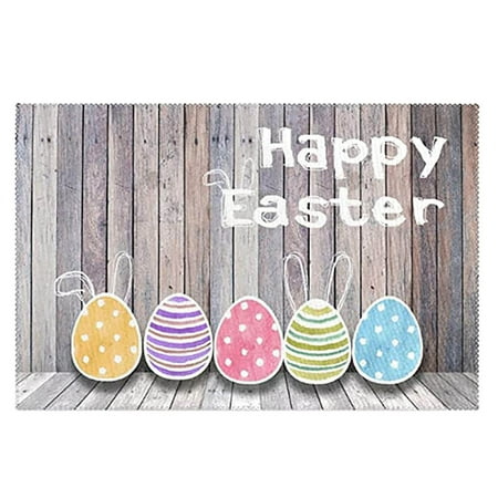 

BLGAT Nordic- Easter Meal Mat Home Cartoon Rabbit E-gg Kitchen Heat Insulation Cup Mat Scald Resistant Linen Western Meal Mat I