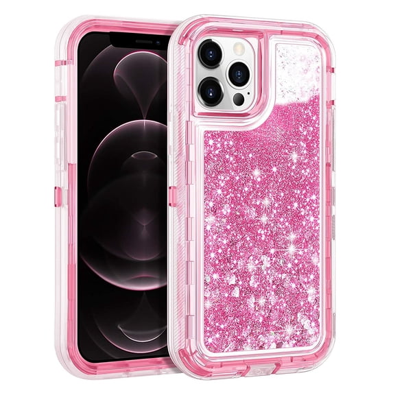 Shockproof Phone Case Bling Liquid Silicone TPU Protective Cover for iPhone 14 Pro