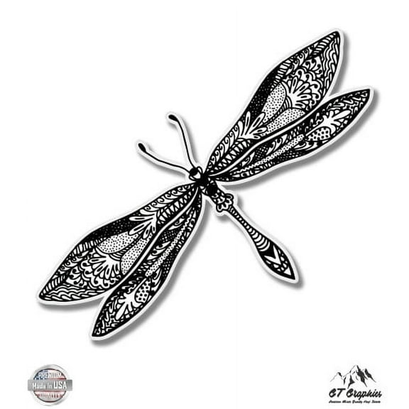 Dragonfly - 3" Vinyl Sticker - For Car Laptop I-Pad Phone Helmet Hard Hat - Waterproof Decal