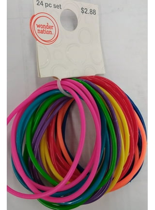 Fun Express - Rainbow Thin Silicone Band - Jewelry - Bracelets - Rubber  Bracelets - 24 Pieces