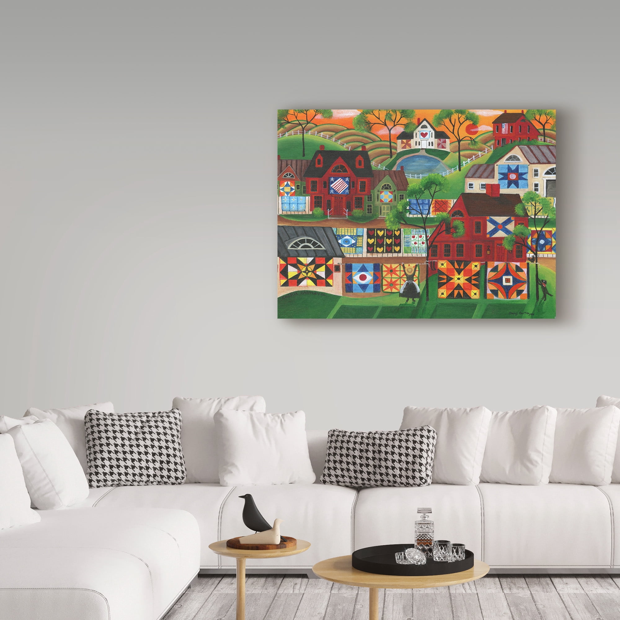 Trademark Fine Art 'Mamas Colorful Quilts' Canvas Art by Cheryl Bartley