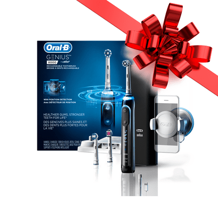 Whitening Powered Toothbrush - Oral-B 8000 Electronic Toothbrush ($30 Instant Rebate Available), Black, Powered by Braun