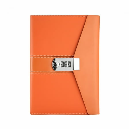 CCOCC Diary And Lock,2 In 1 Lock Diary With Combined Numeric Password,Lock Diary - orange