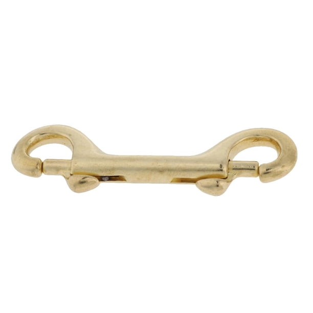 Llavero con gancho de presión doble de alta calidad para exteriores, con clip de latón. 78mm