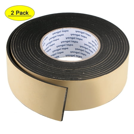 Uxcell EVA Self Adhesive Sealing Foam Tape for Window Door Insulation 2pcs 0.6”x0.12”x16.4ft