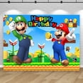 thumbnail image 5 of Fondo de juego Super Mario Bros. Fiesta infantil Cumpleaños Tema de héroes hermanos Personaje Baby Shower Fondo Foto Banner Accesorios, 5 of 5