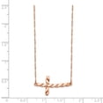 thumbnail image 2 of Collier Croix Torsadée Polie Or Rose 14K 17 Pouces, 2 of 2