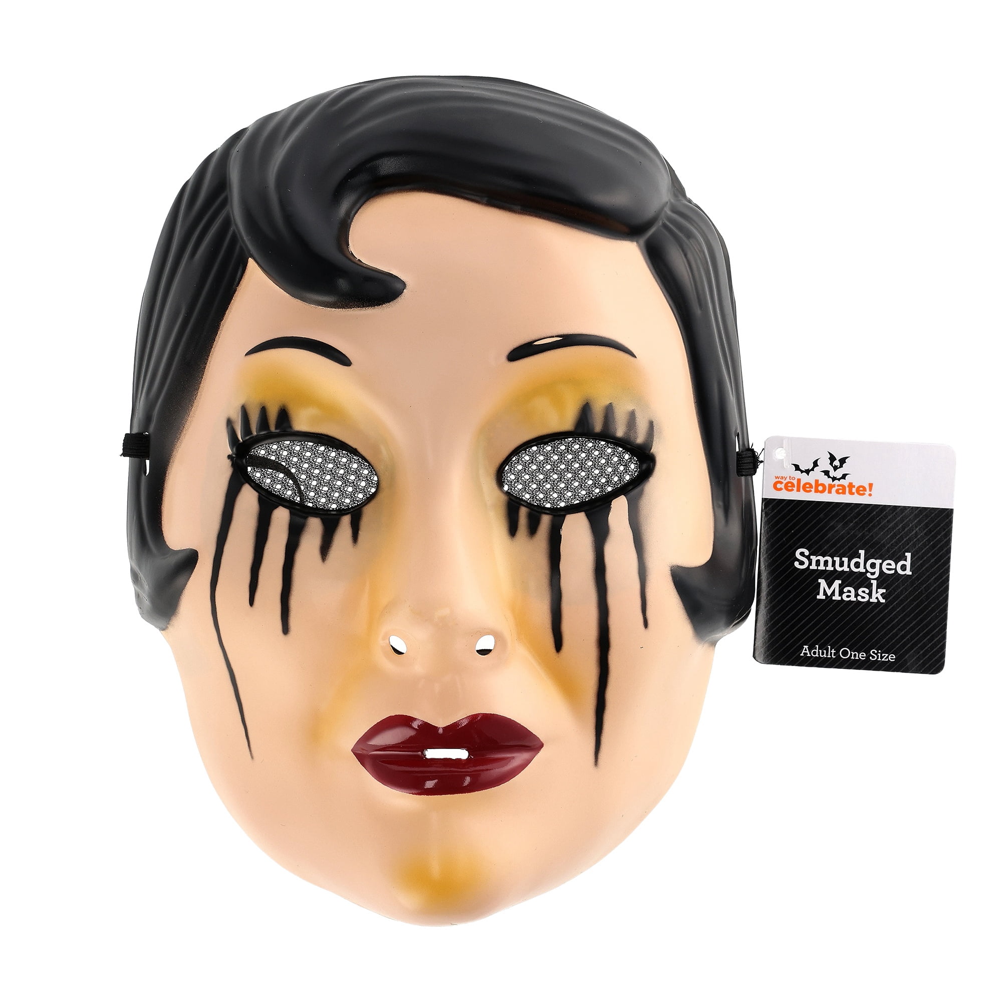 Smudged Mask Costume Accessory for Adults, Multicolor, Halloween by Way To Celebrate