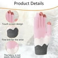 thumbnail image 3 of Women's Winter Touchscreen Wool Magic Gloves Warm Knit Fleece Lined for Women for Cold Weather,Pink, 3 of 5