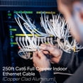 thumbnail image 3 of VIVO White 250ft Bulk Cat6 Copper Indoor LAN Ethernet Cable Wire UTP Pull Box, 3 of 8